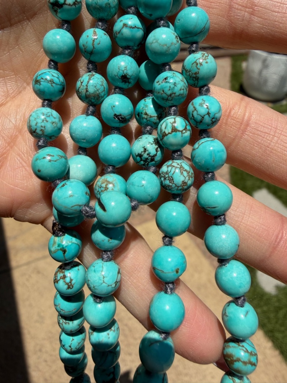 Natural Turquoise En...cklace for Her 47.5" - Picture 8 of 9